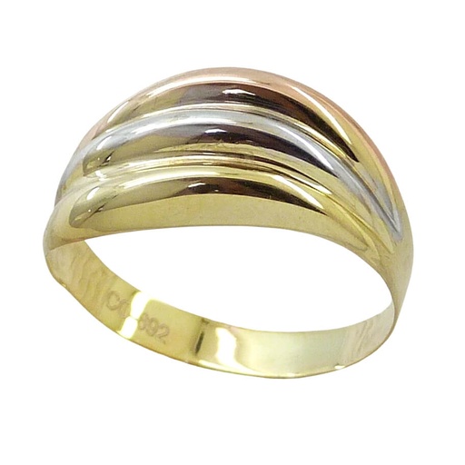 [5423] TRI-COLOR GOLD RING.