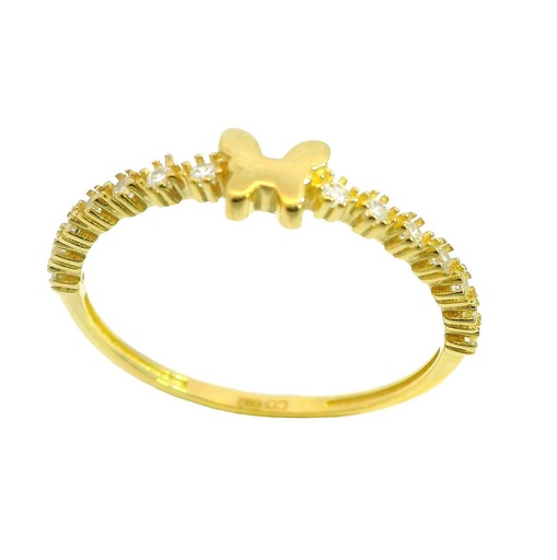 [5015] BUTTERFLY AND CZ RING.
