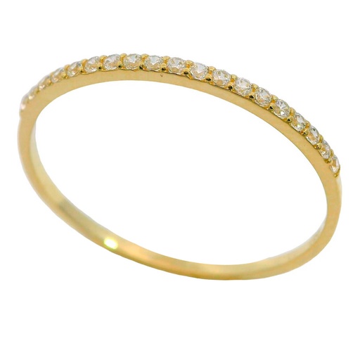 [4845] HALF INFINITY RING WITH CZ.