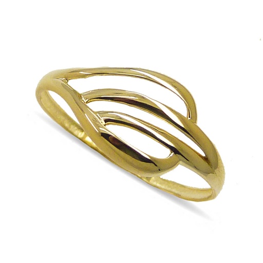 [4856] WAVE DESIGN BANDS RING.