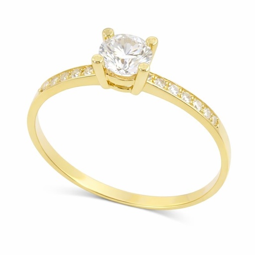 [4406] GOLD RING WITH CZ.