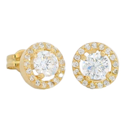 [5905] 4MM WHITE CZ EARRINGS.7MM TOTAL SIZE.PUSHBACK.