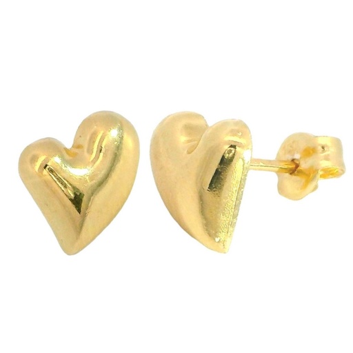 [5918] 8.5MM HEART STUD EARRINGS.