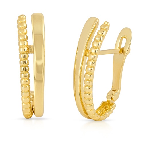 [5975] 15x13MM HALF HOOP EARRINGS.