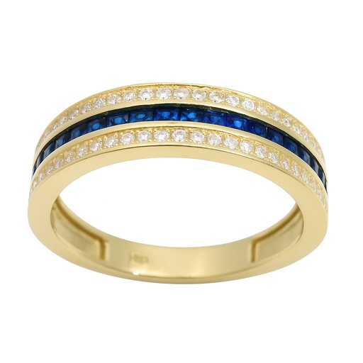 [5984] BLUE CZ RING.