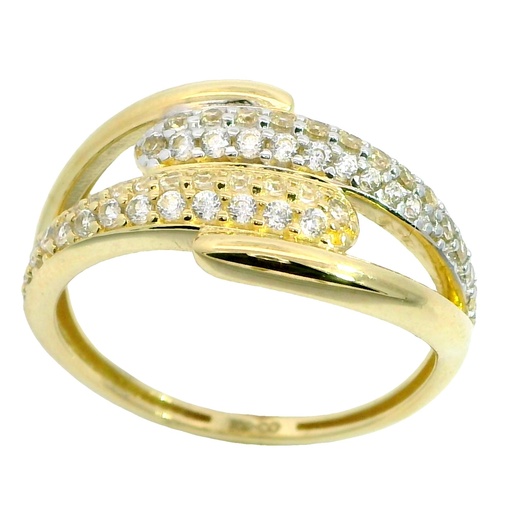 [5998] TWO TONE GOLD RING.