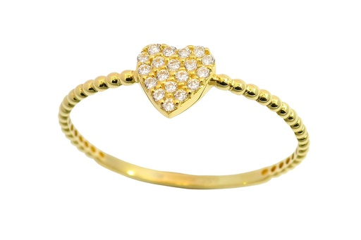 [00017] CZ HEART RING.