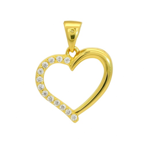 [00024] COLGANTE CORAZON CON CIRCONITAS.14x18MM.