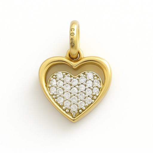 [00033] COLGANTE CORAZON CON CIRCONITAS.11x9MM.