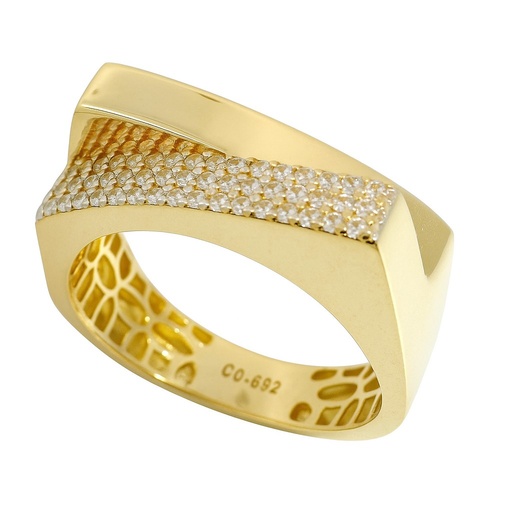 [00055] 7MM GOLD RING WITH CZ.