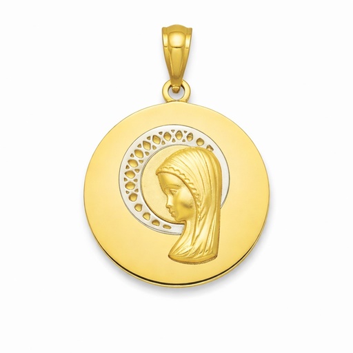 [00061] MEDALLA REDONDA VIRGEN NIÑA 14MM