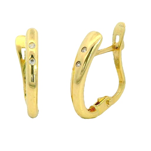 [00066] HALF HOOP EARRINGS.LEVERBACK.