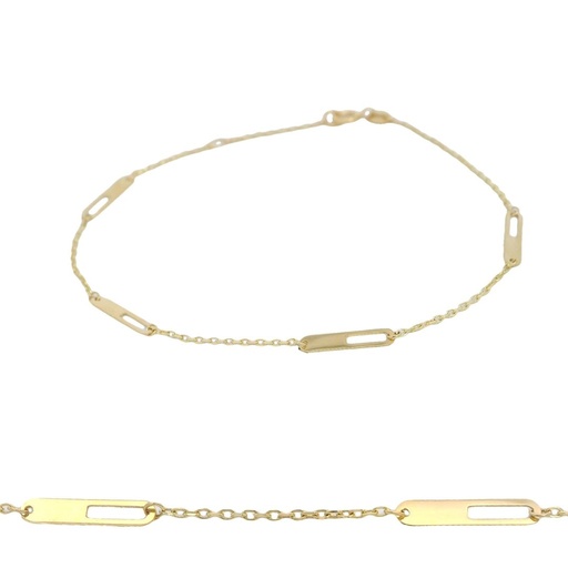 [00070PU] PULSERA PLACAS Y ESLABONES.