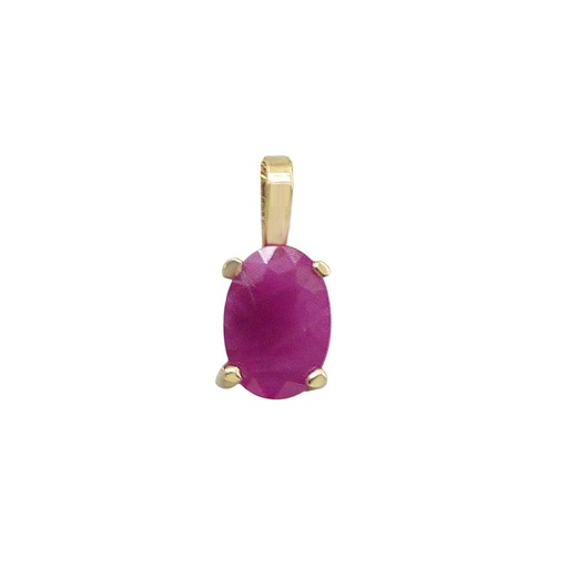 [5440/CR] 6x4MM OVAL RUBY PENDANT.