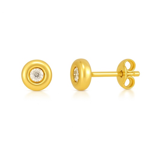 [00088] 2'5MM CZ STUD EARRINGS.SCREW BACK.