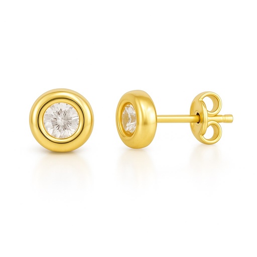 [00087] 3MM CZ STUD EARRINGS.BUTTERFLY CLASP ON PIN POST.