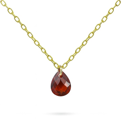 [4925GR] GARGANTILLA CIRCONITA PERA 7x5MM COLOR GRANATE