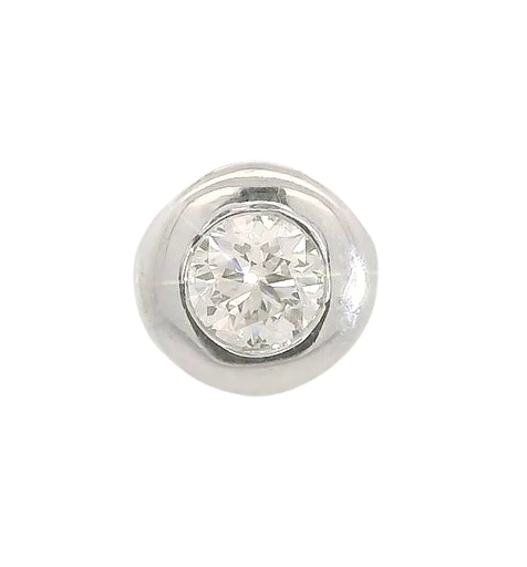 [B4121/C/0.17B] COLGANTE CHATON FUNDICION ORO BLANCO 6MM.BRILLANTE H-SI 1 . 0.17CT