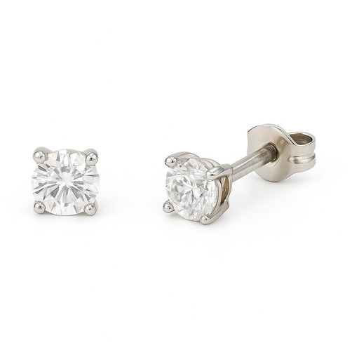 [B4122/0.26B] 4MM DIAMOND STUD EARRINGS.QUALITY SI.COLOR H.0.26 CT TW
