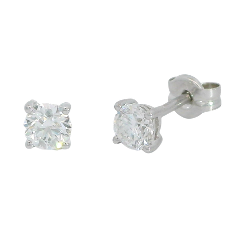 [B4122/0.26B] PENDIENTES GARRA FUNDICION 4MM.BRILLANTES H-SI 1.  0.20 CT TW