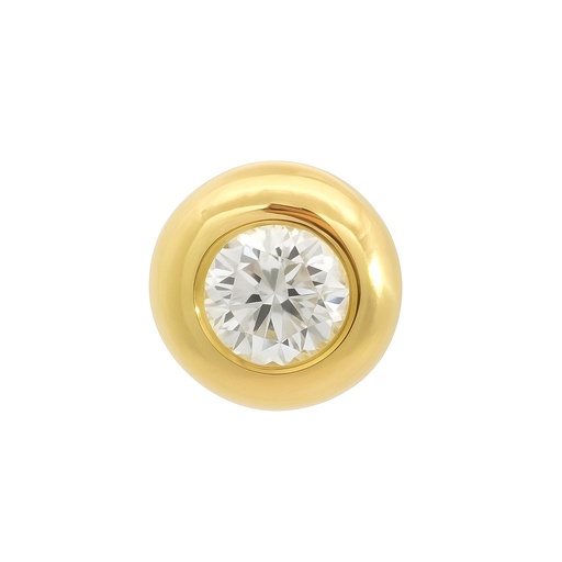 [B4121/C/0.06] COLGANTE CHATON FUNDICION ORO BLANCO 5MM. BRILLANTE H-SI 1 . 0.06 CT.