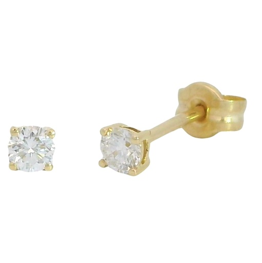 [B4122/0.14] PENDIENTES GARRA FUNDICION 4MM.BRILLANTES H-SI 1.  0.10 CT TW (copia)