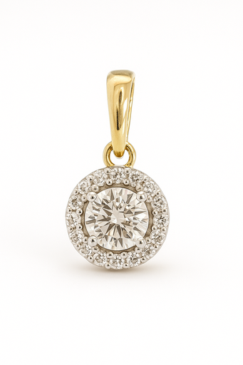 [B4202C/0.15] COLGANTE BRILLANTES DI 16 RD SI H 0.06 DI 1 RD SI H 0.08 CT