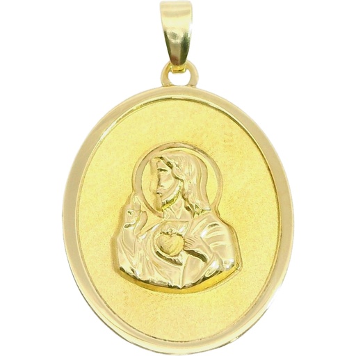 [00097] 15MM OVAL SACRED HEART OF JESUS DEVOTIONAL MEDAL.
