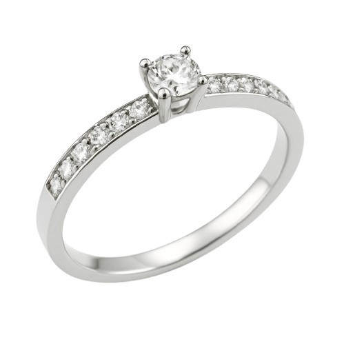 [B4203/0.30] SORTIJA  BRILLANTES DI 10 RD 0.15 CT DI 1 RD SI-H 0.15 CT TW