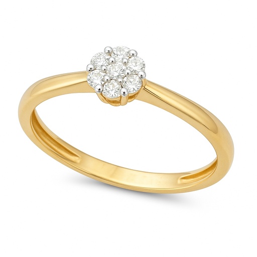 [B4205/0.11] SORTIJA  BRILLANTES DI 7 RD 0.09 CT DI 1 RD SI-H 0.02 CT TW.