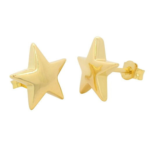 [00113] 9MM STAR STUD EARRINGS.PUSHBACK.