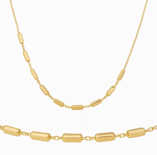 [00104] GARGANTILLA  DE TUBOS.CADENA 45CM.