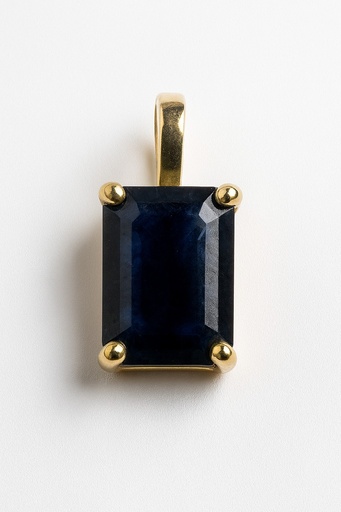 [3974/CZ] 7x5MM SAPPHIRE PENDANT.