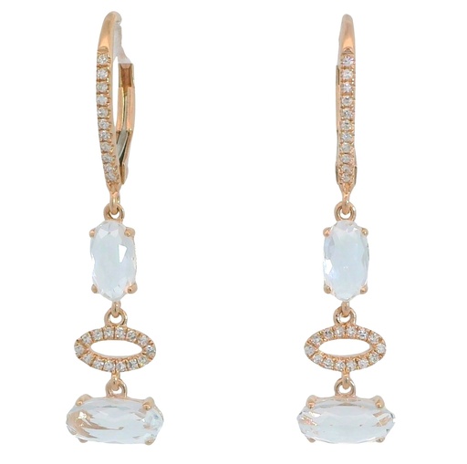 [B4209/0.12] PENDIENTES BRILLANTES Di 50 RD 0.12 CT.TW TOPACIO 4MM.
