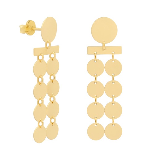 [00143] 28x8MM CIRCLES DANGLING EARRINGS.PUSHBACK