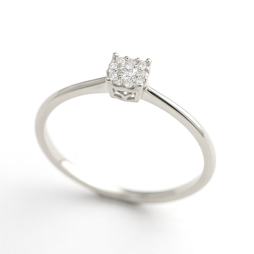 [B4142S/0.08B] SORTIJA BRILLANTES DI 1 RD SI H 0.034 DI 9 RD SI H 0.046 CT.0.15 CT TW. (copia)