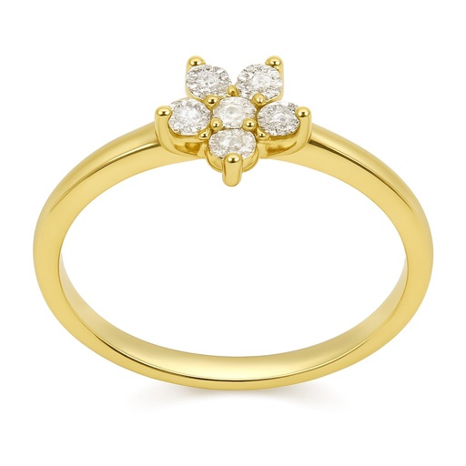 [B4206/0.25] SORTIJA  BRILLANTES DI 1 EM 0.03 CT DI 5 SI-H 0.22 CT.0.25 TW
