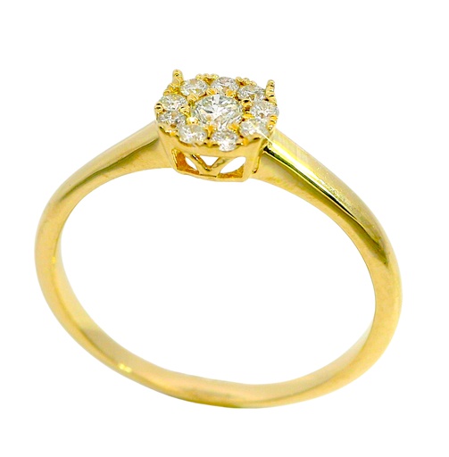 [B4208/0.15] SORTIJA BRILLANTES DI 1 RD SI H 0.06 DI 9 RD SI H 0.09 CT.0.15CT TW.