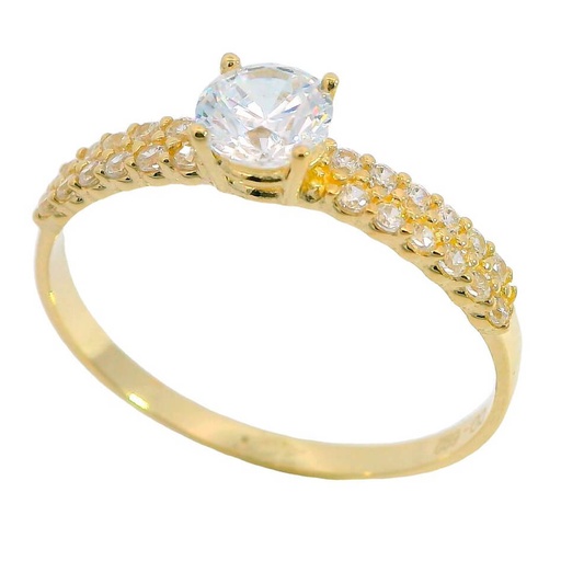 [5861/1] 4'5MM CZ GOLD RING