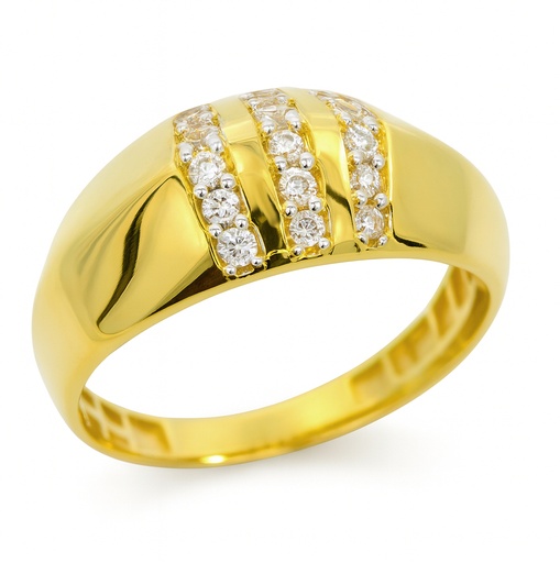 [00187] GOLD RING WITH CZ