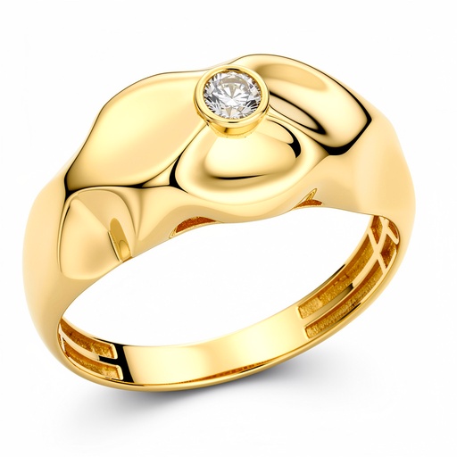 [00188] WAVY RING WITH CZ