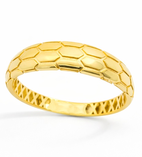 [9K0028] 9 KARAT GOLD HEXAGONS RING