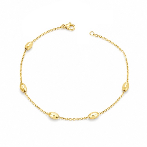 [9K0094PU] PULSERA CIRCONITAS BOLAS CUADRADO .9KILATES (copia)