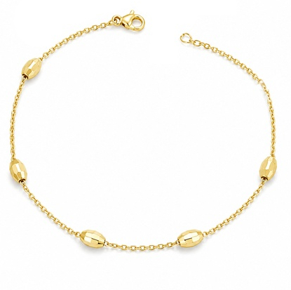 [9K0094PU] PULSERA MOTIVOS TALLADOS .9KILATES