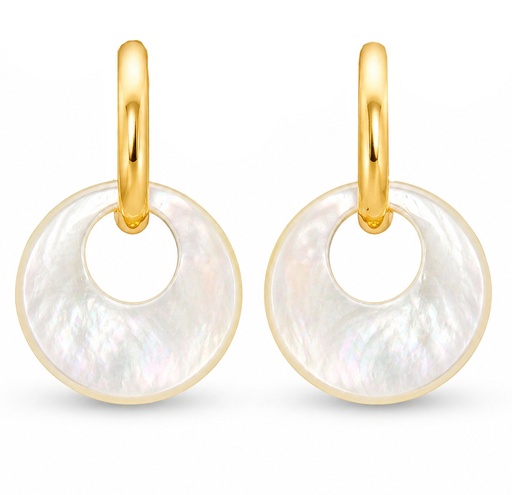 [00229N] PENDIENTES NACAR ORO AMARILLO