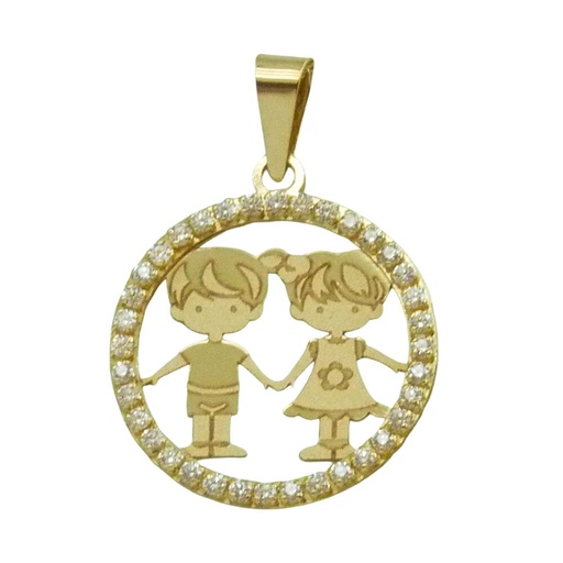 [5055] 15MM KIDS PENDANT WITH CZ.