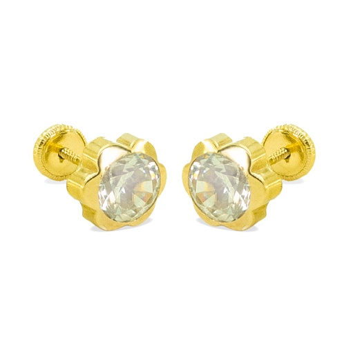[6178] PENDIENTES MARGARITA  CIRCONITA DE 5MM.