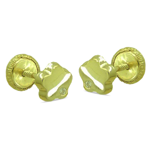 [4320] 6MM FLOWER STUD EARRINGS.SCREW BACK.