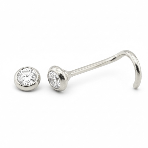 [1096B] PIERCING NARIZ BOCEL 2MM ORO BLANCO.