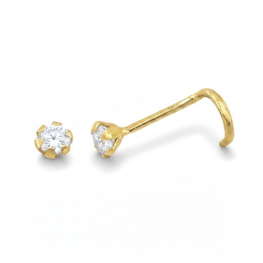 [1252] 2MM CZ NOSE PIERCING.